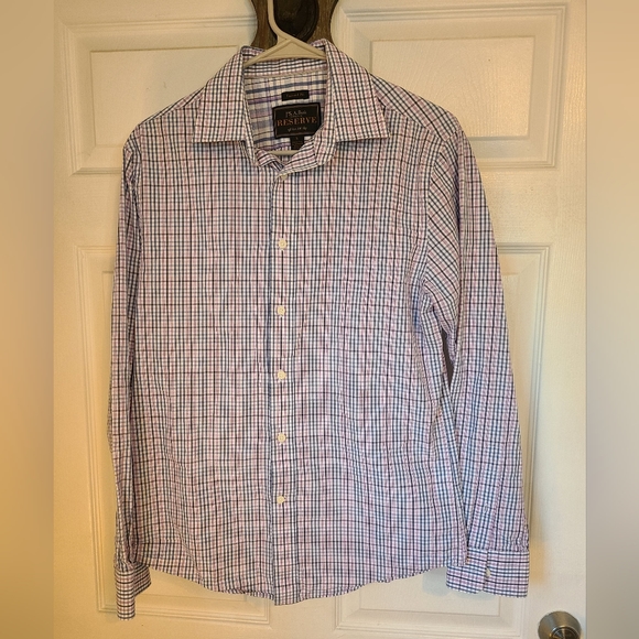 (1127) Jos. A. Bank Reserve Men's Classic Long Sleeve Dress Shirt, Size: Small - Picture 3 of 10